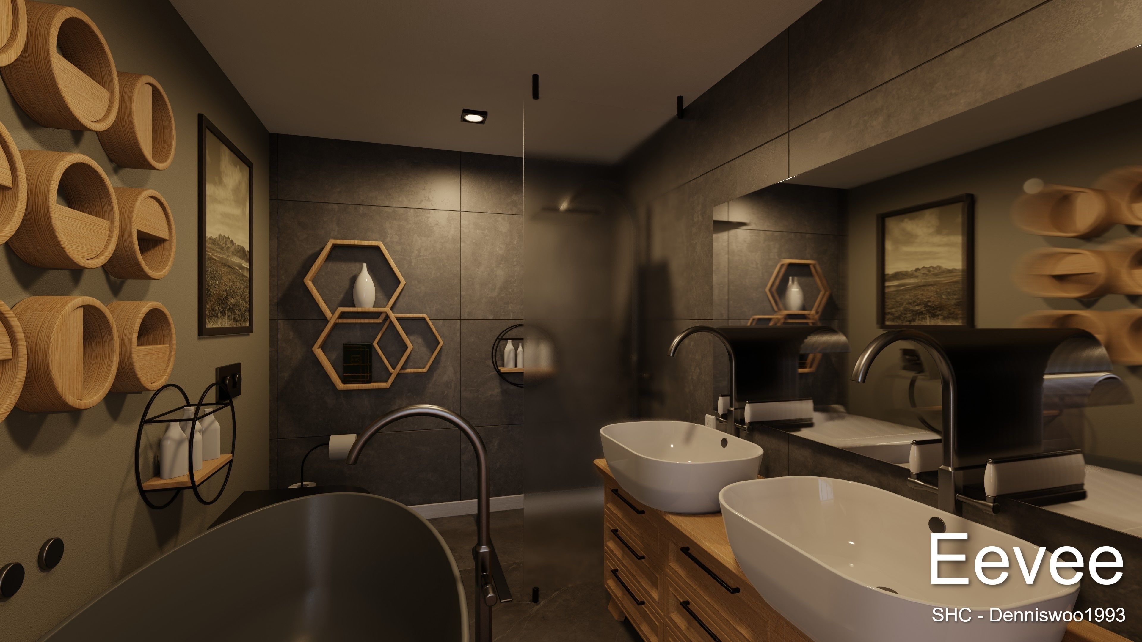 Luxury one bedroom apartment Low-poly 3D model_18