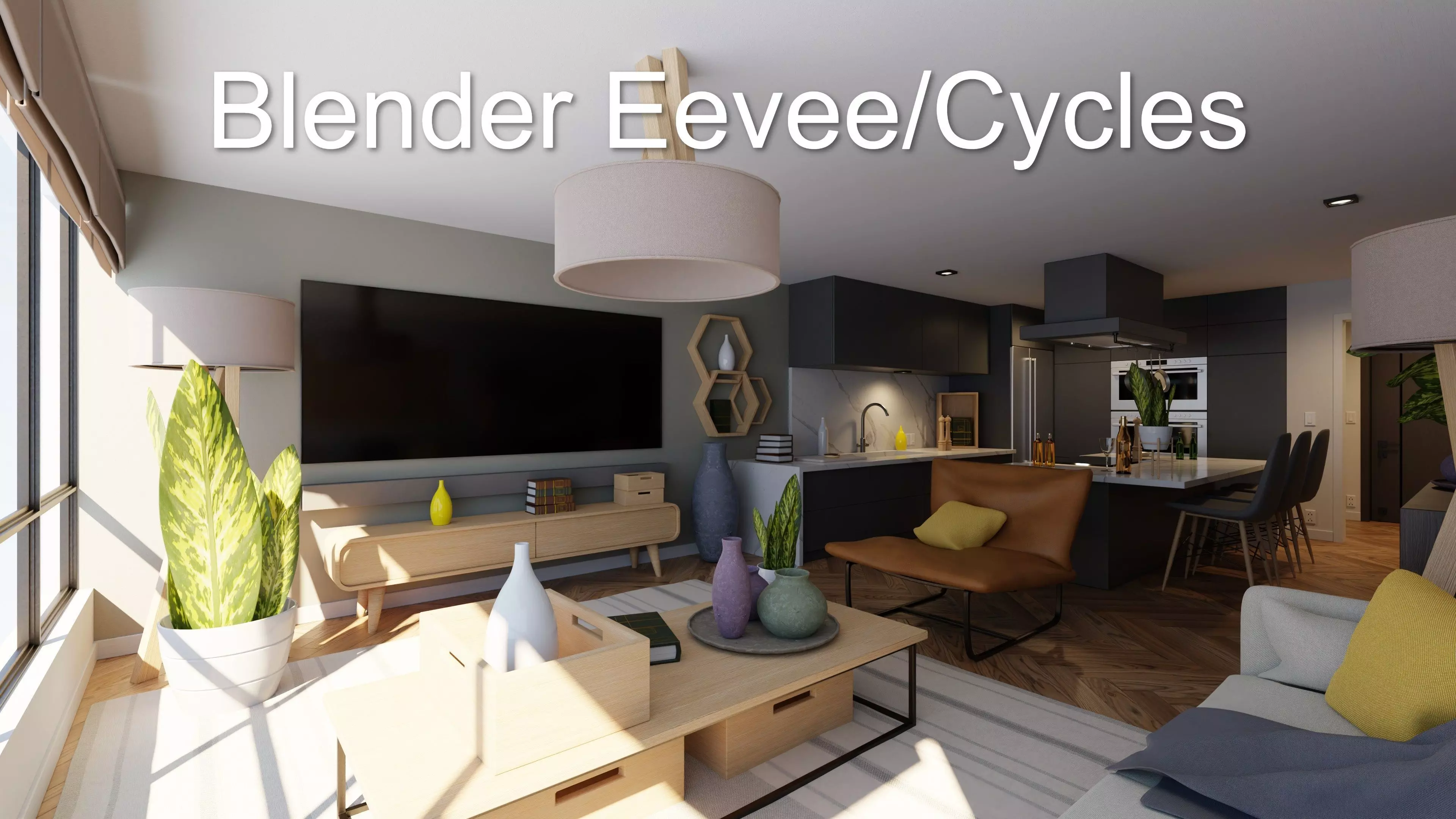 Luxury one bedroom apartment Low-poly 3D model_0