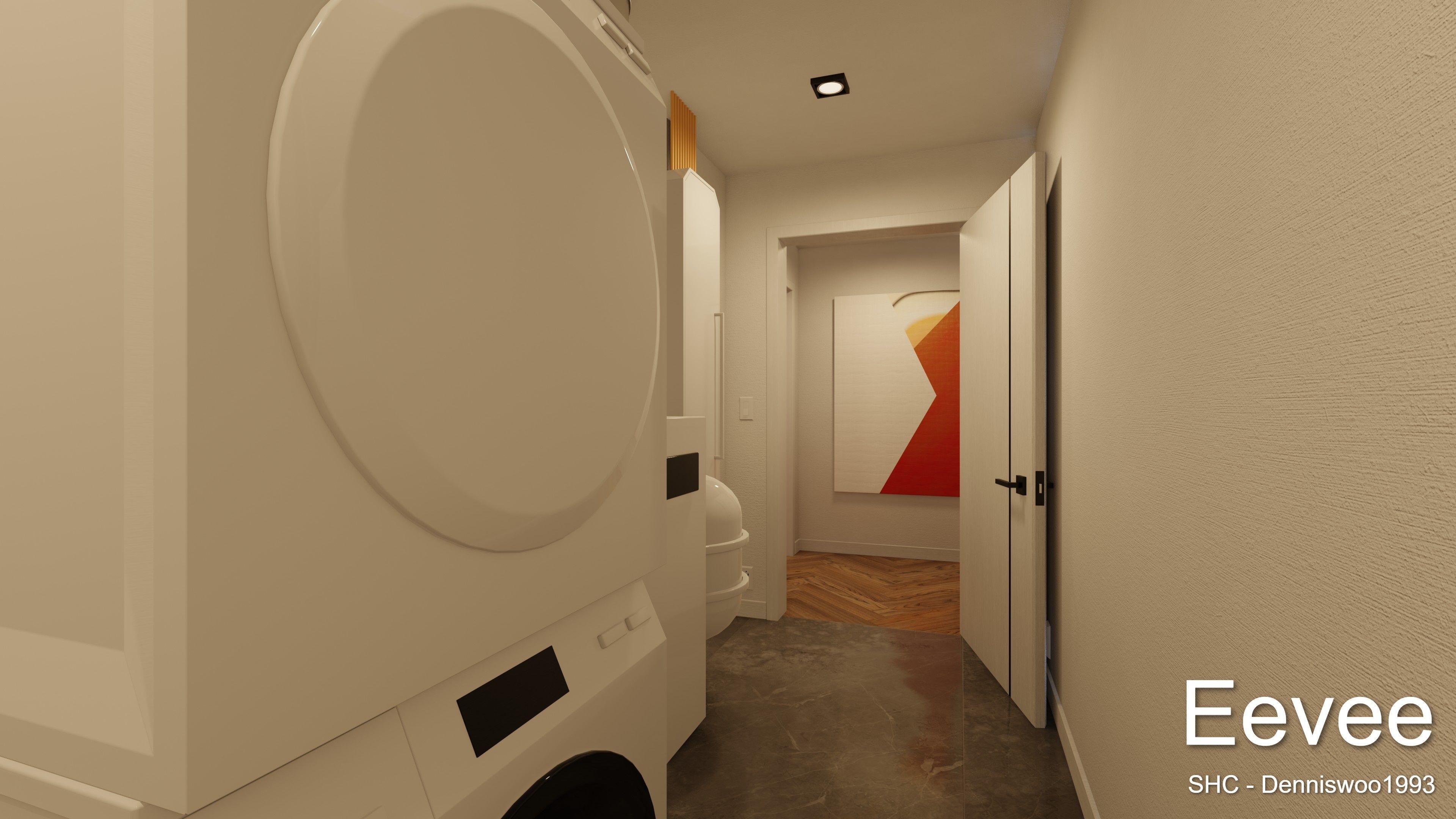 Luxury one bedroom apartment Low-poly 3D model_23