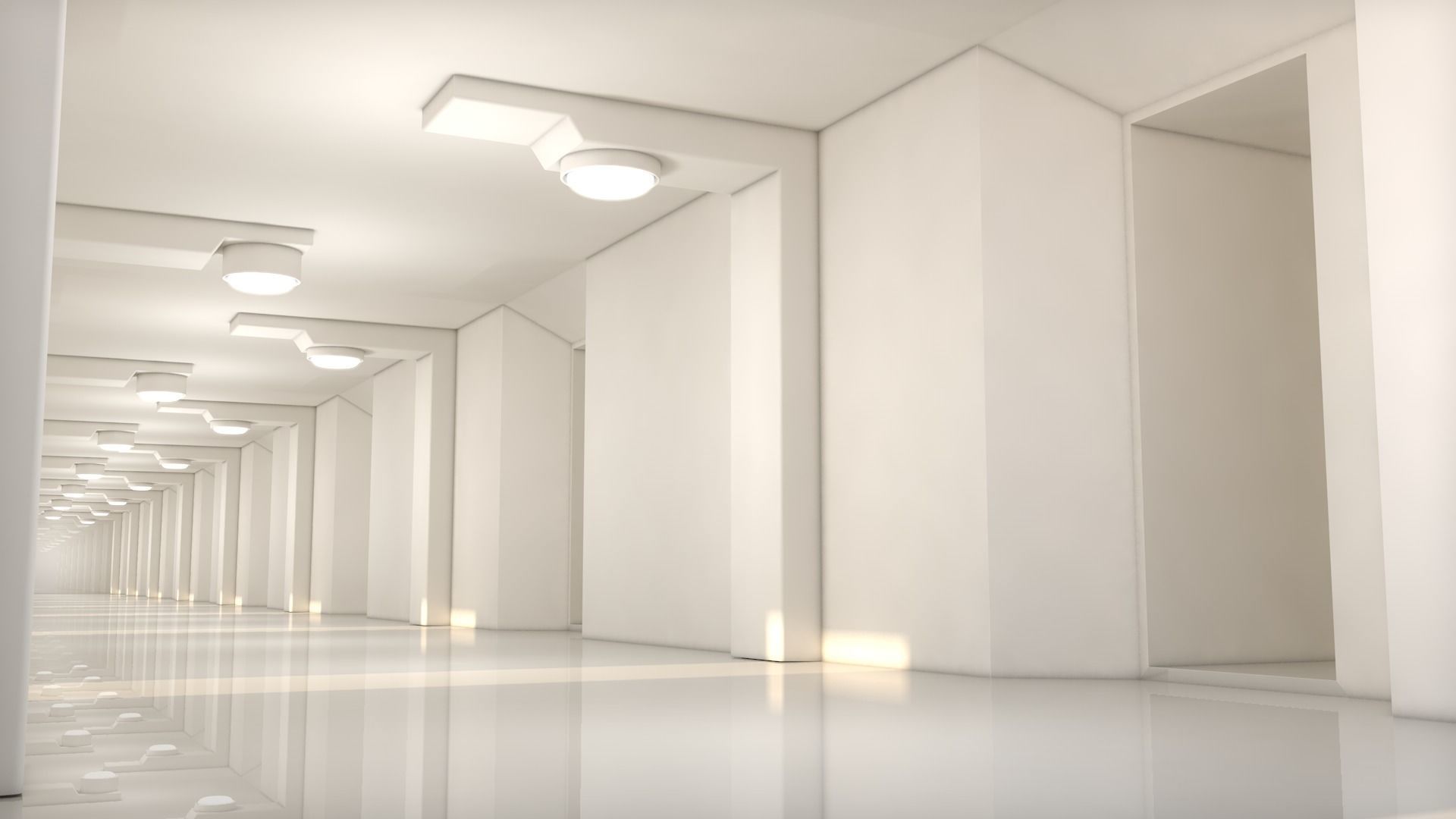 Sci Fi Tunnel 3D model_3