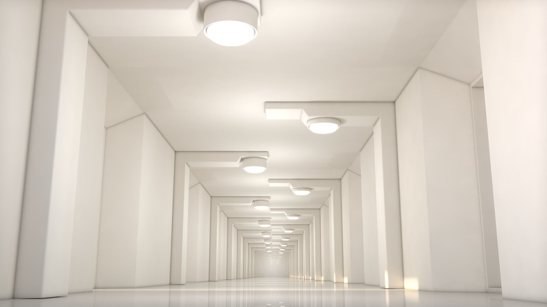 Sci Fi Tunnel 3D model_1