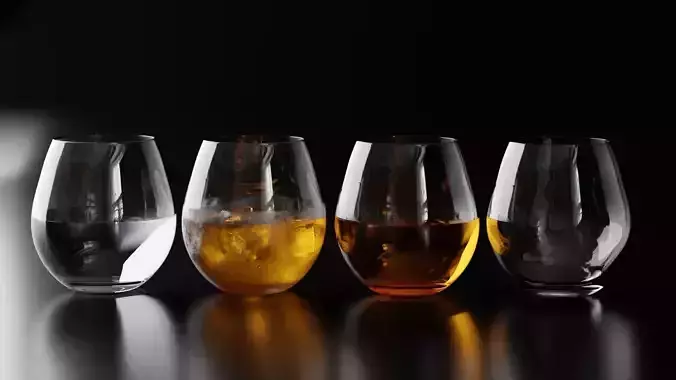 Old-Fashioned aka Rock glass 4 3D model