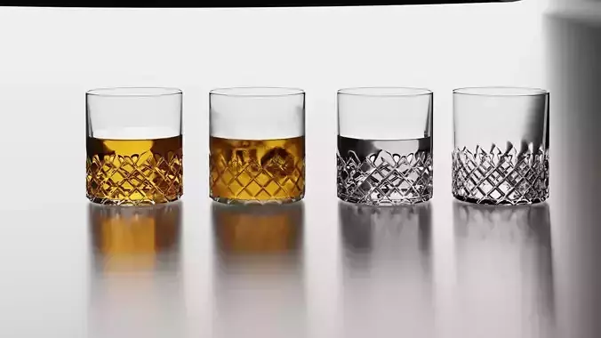 Old-Fashioned aka Rock glass 5 3D model