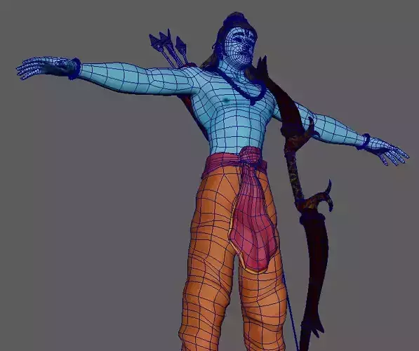 Shri ram jee Low-poly 3D model