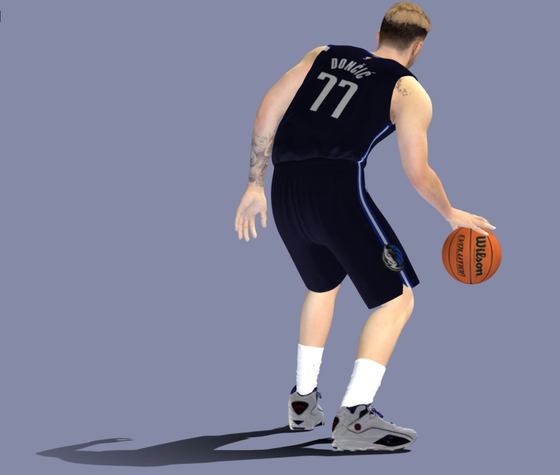 3D Rigged Luka Doncic NBA 3D model_2