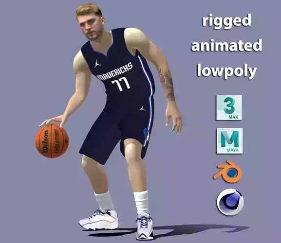 3D Rigged Luka Doncic NBA 3D model
