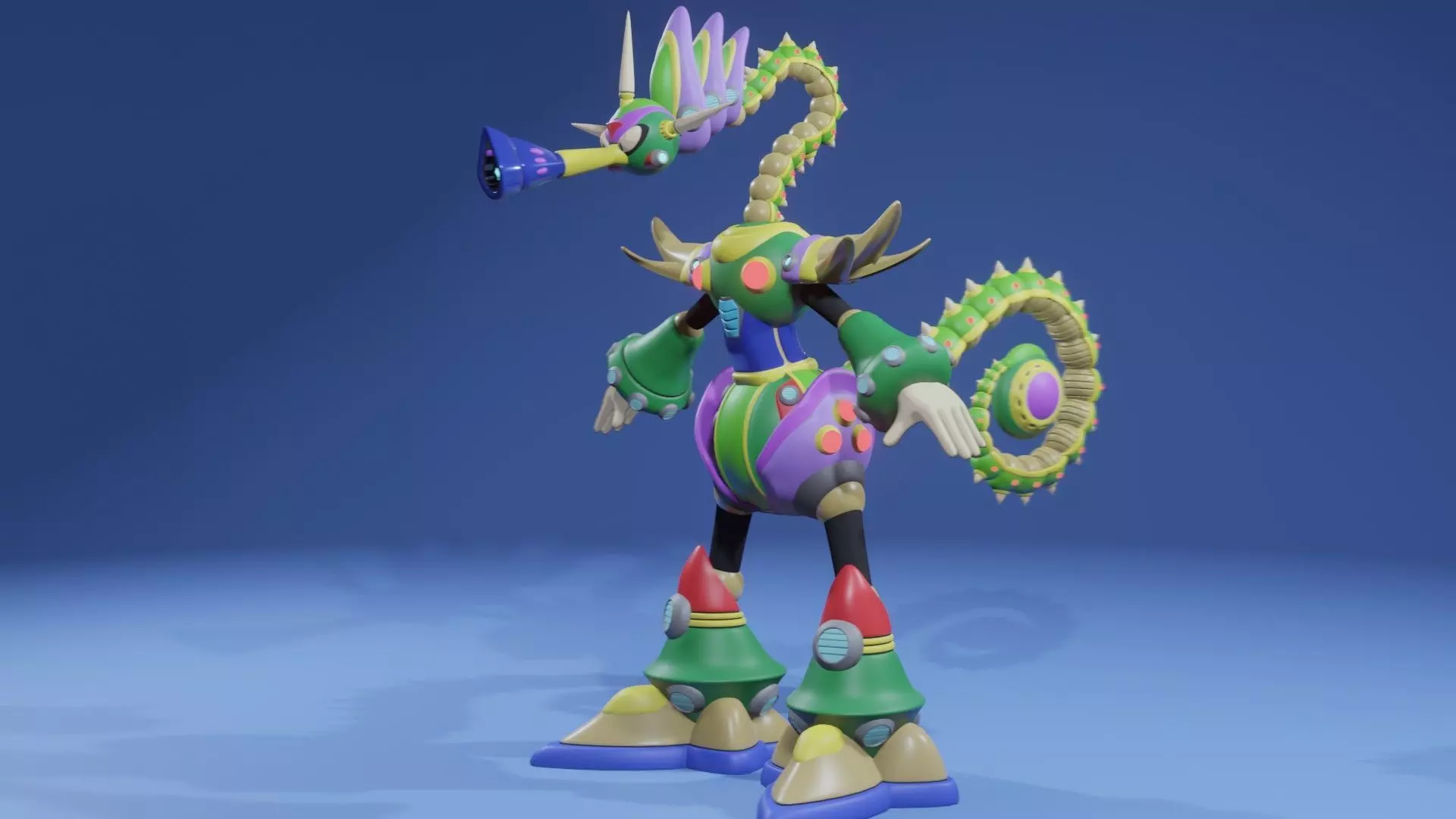 Toxic Seahorse 3D print model_0