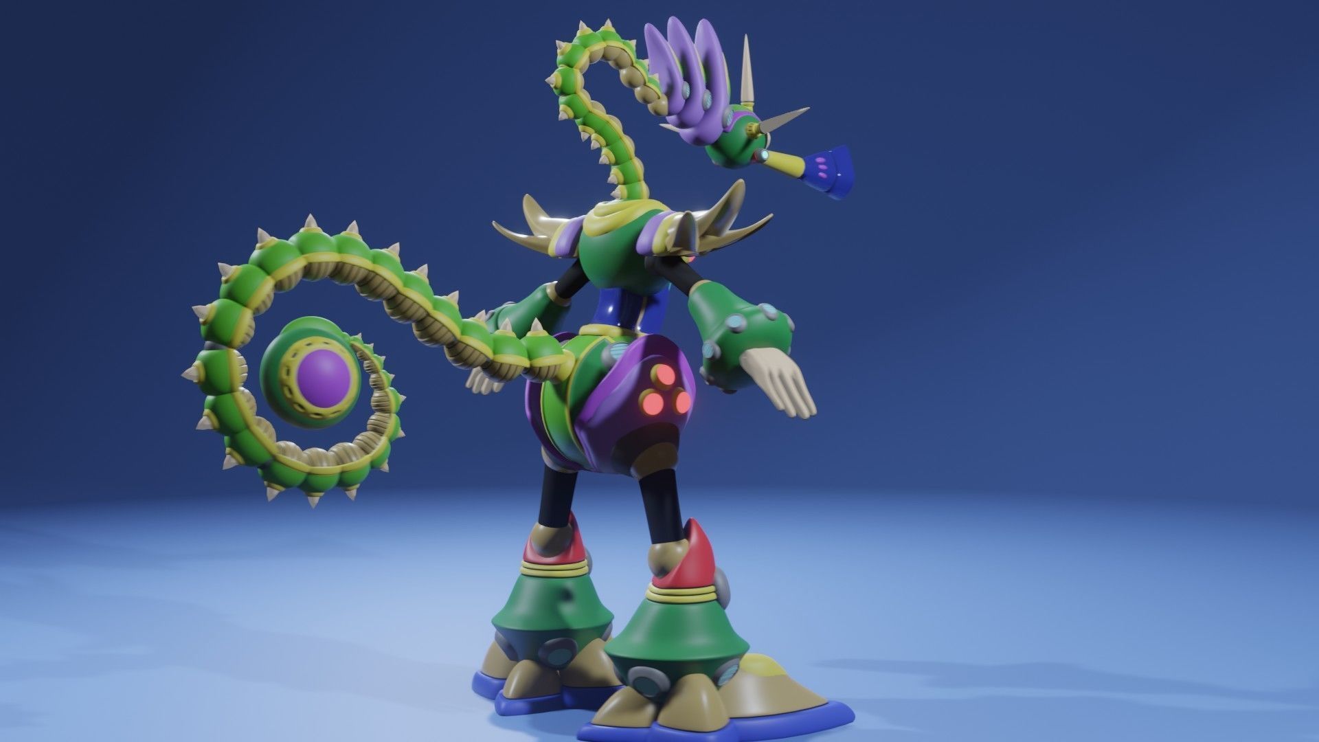 Toxic Seahorse 3D print model_8