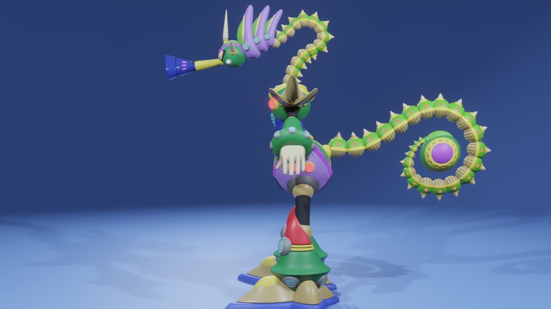 Toxic Seahorse 3D print model_6