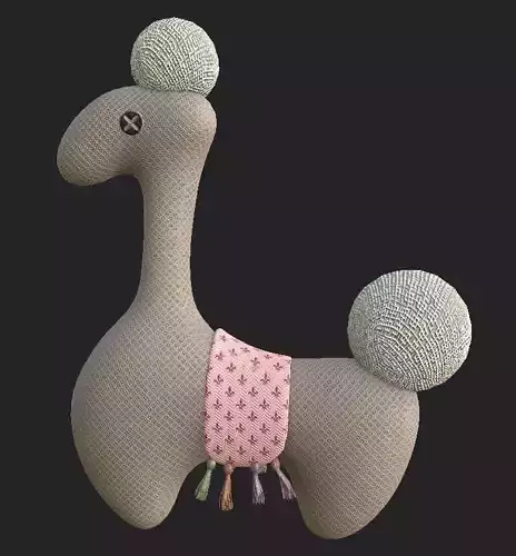 lama doll Free 3D model