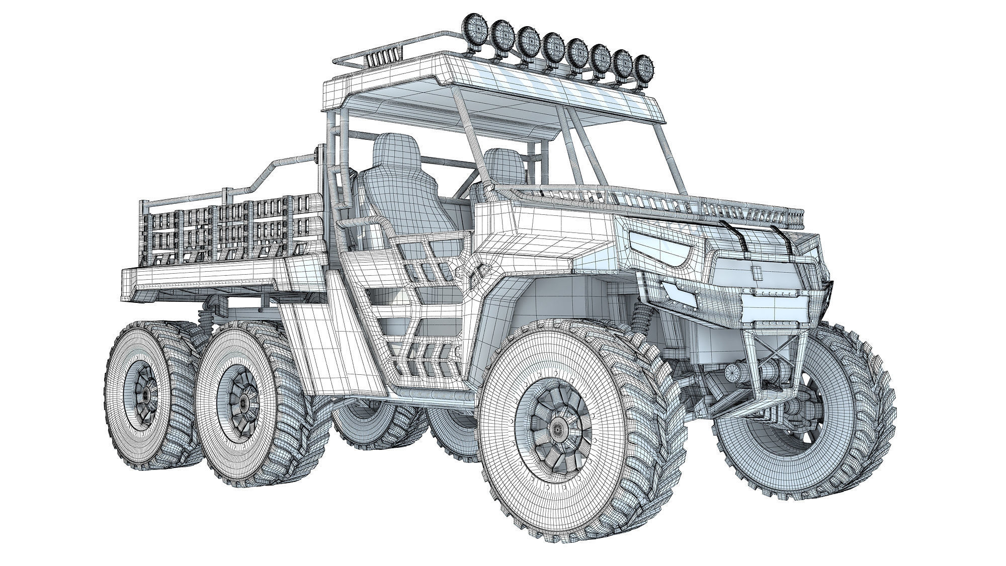 UTV Utility Terrain Vehicle 3D model_16