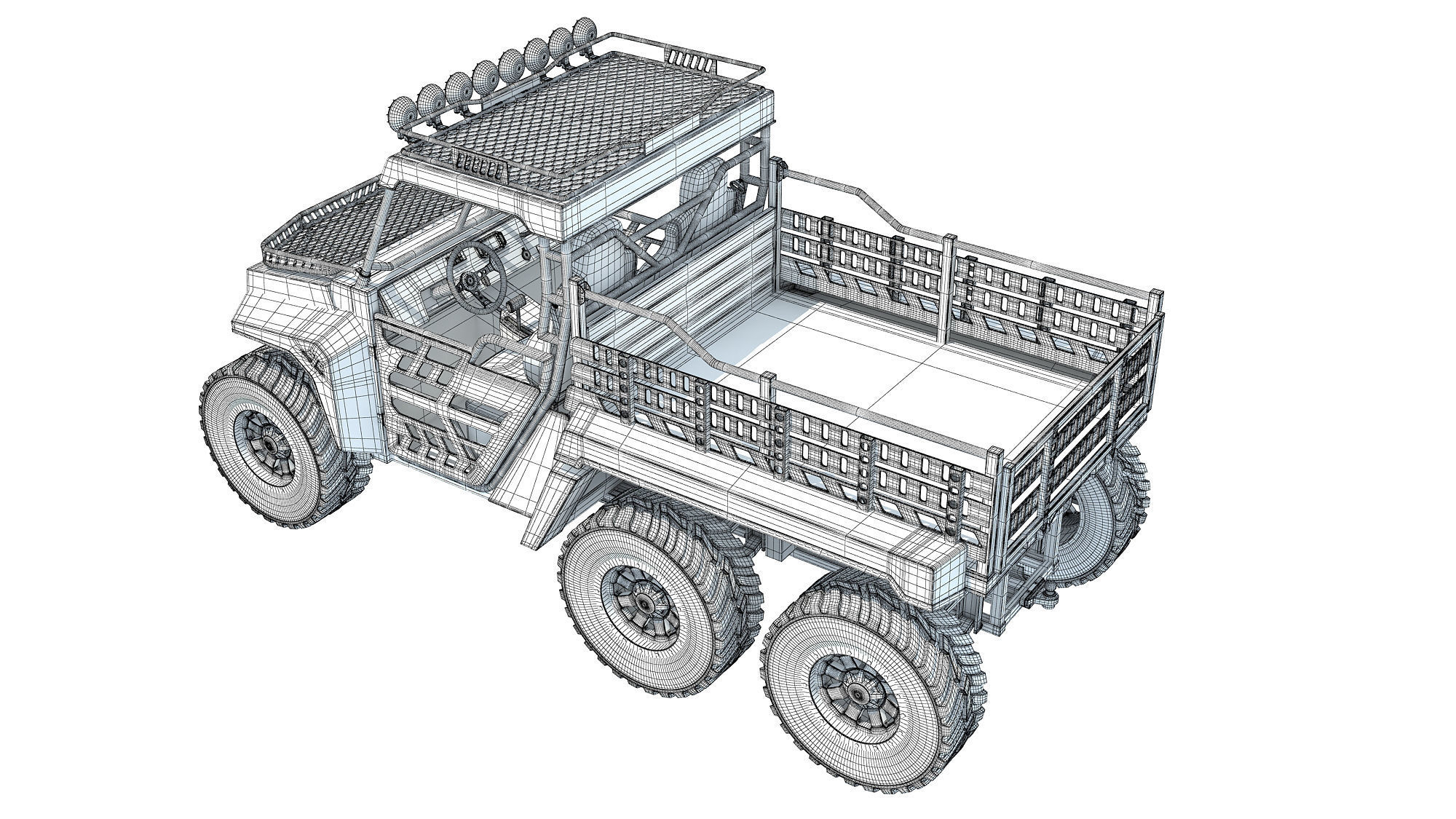 UTV Utility Terrain Vehicle 3D model_14