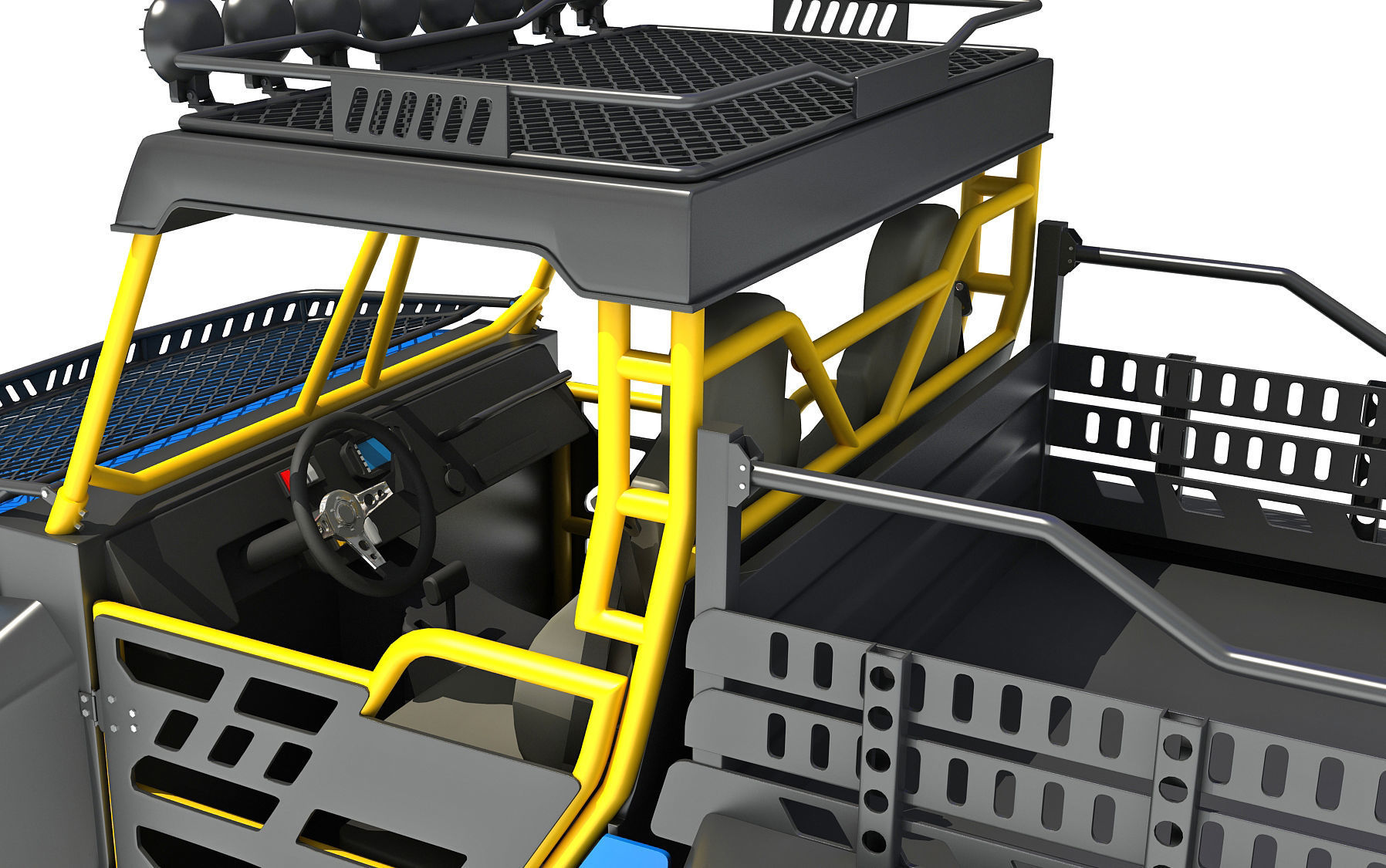 UTV Utility Terrain Vehicle 3D model_12