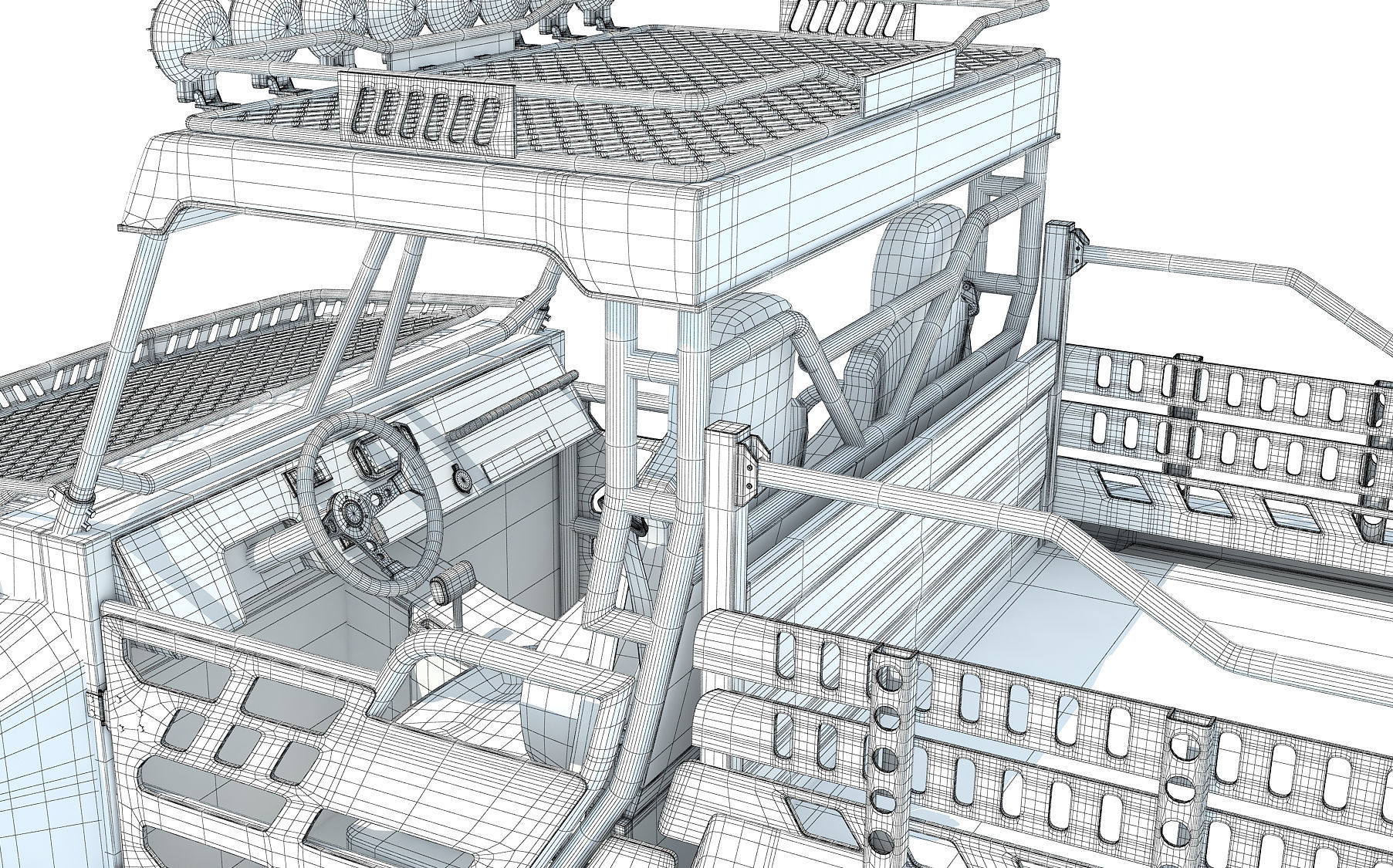 UTV Utility Terrain Vehicle 3D model_17
