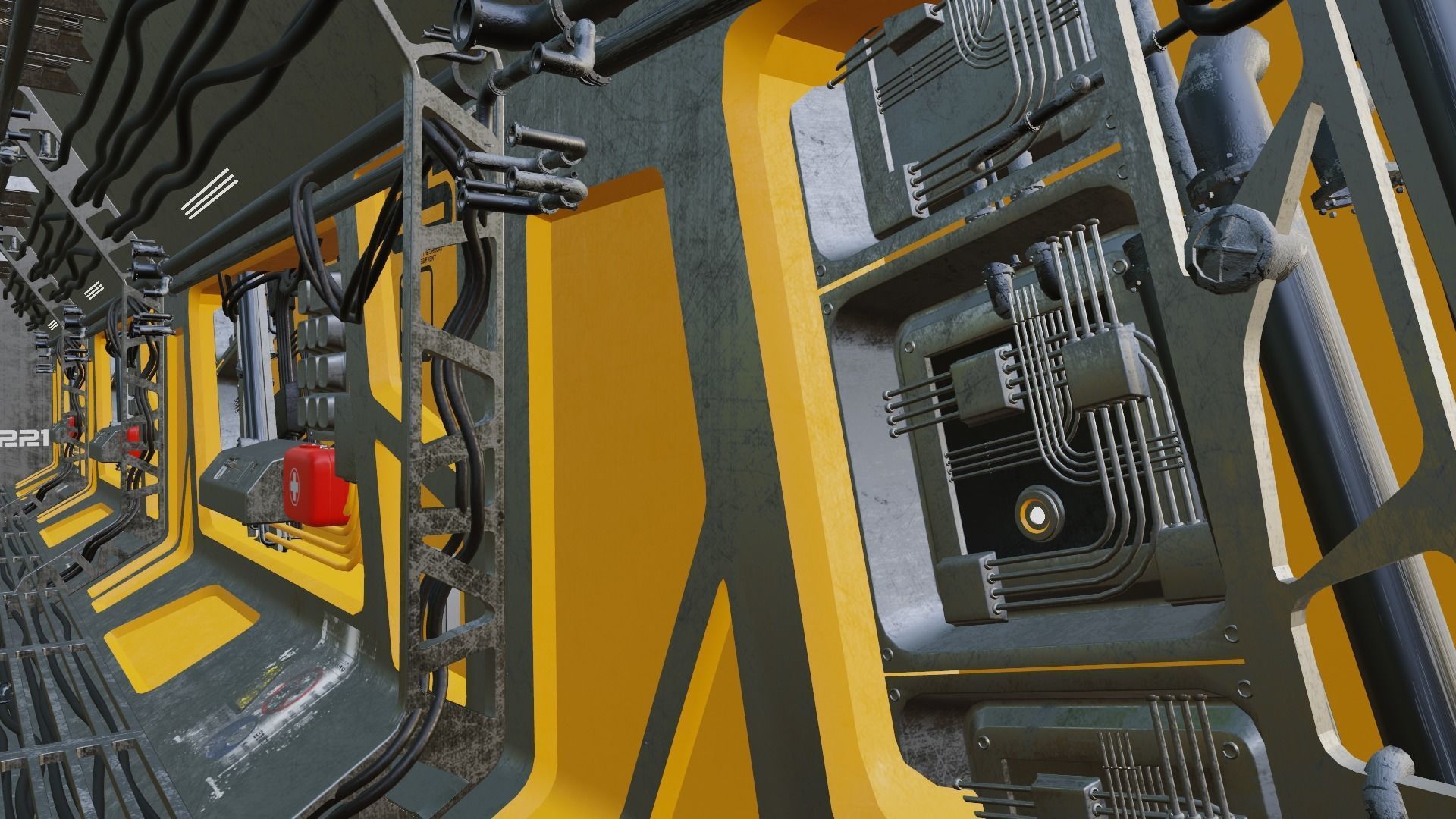 scifi corrido made with blender 3D model_10