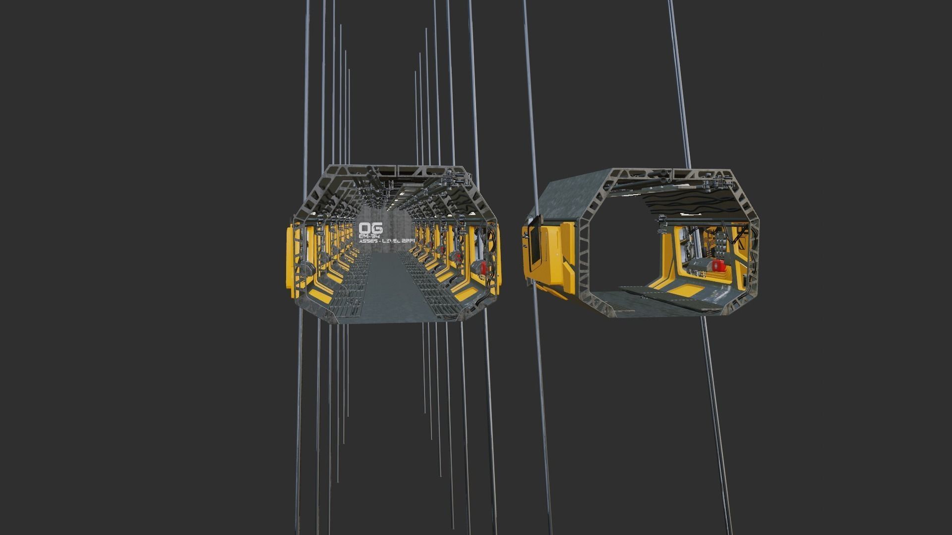 scifi corrido made with blender 3D model_12