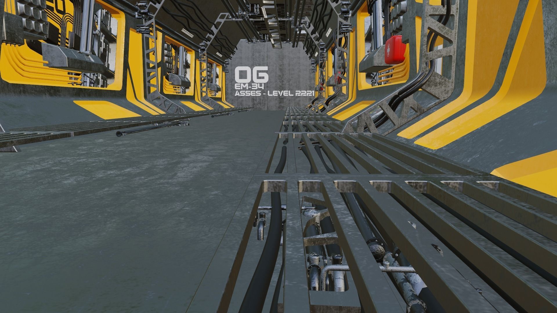 scifi corrido made with blender 3D model_4