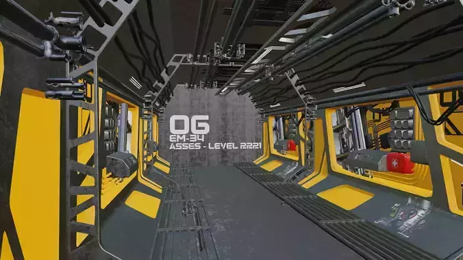 scifi corrido made with blender 3D model