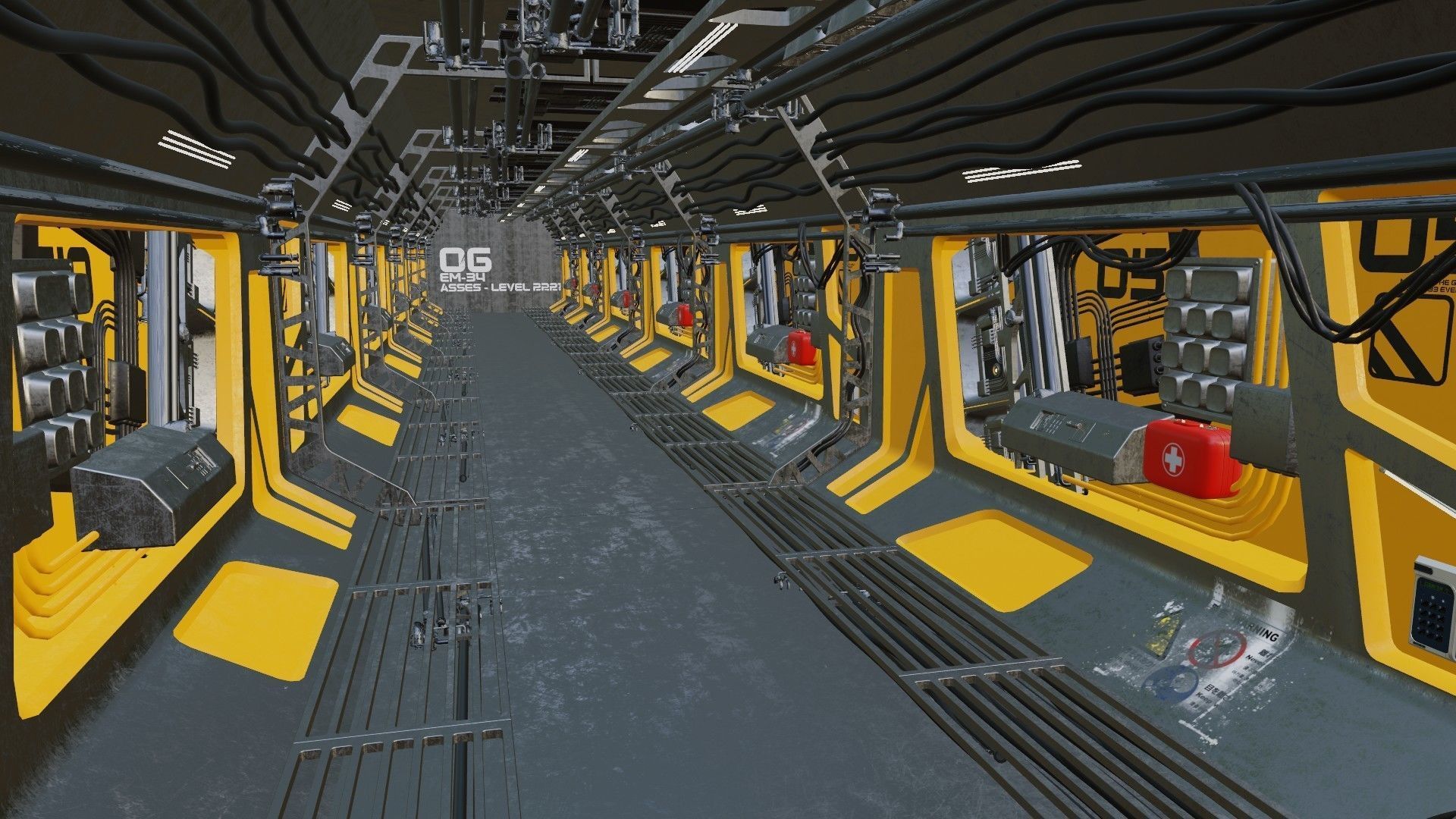 scifi corrido made with blender 3D model_2