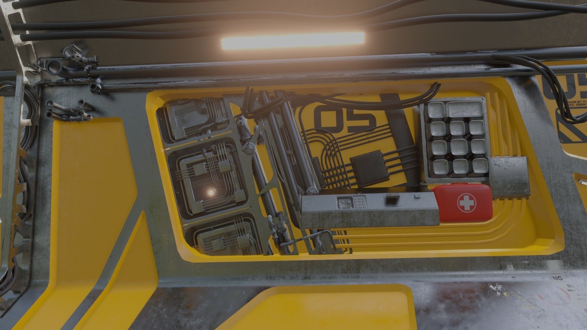 scifi corrido made with blender 3D model_6