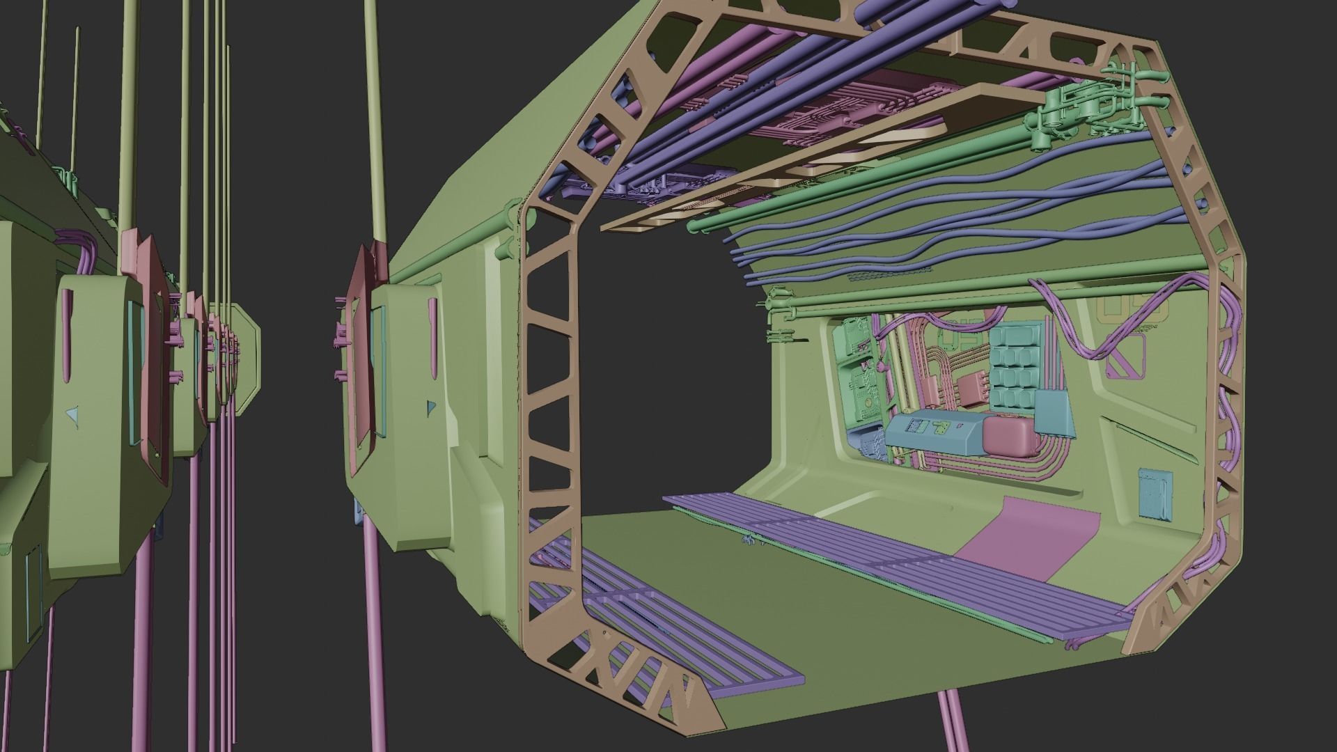 scifi corrido made with blender 3D model_14