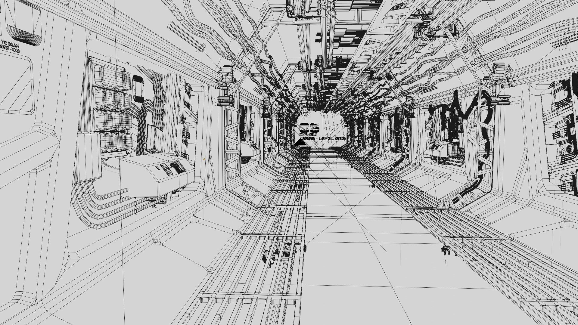 scifi corrido made with blender 3D model_17