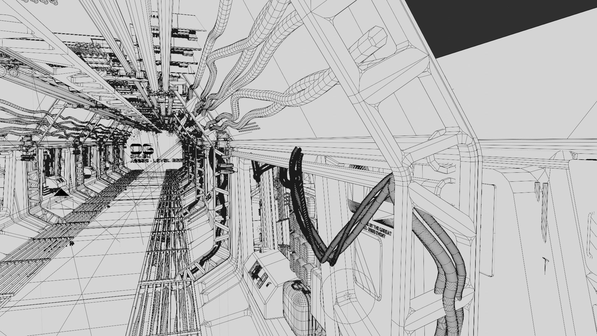 scifi corrido made with blender 3D model_16