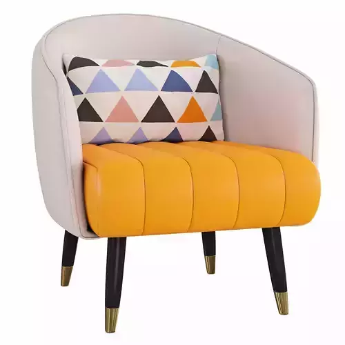 Homary-Microfiber Leather Upholstered Accent Chair