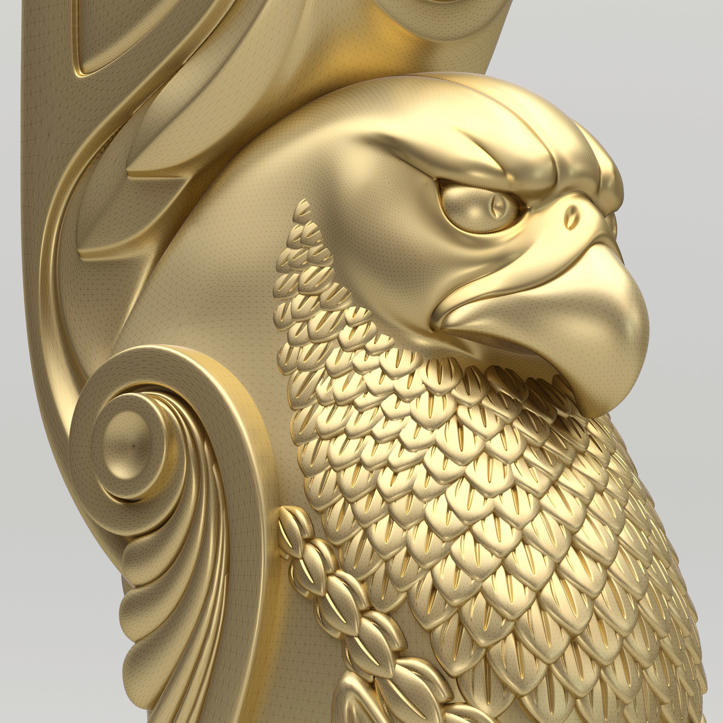 Eagle Baluster 3D model_1