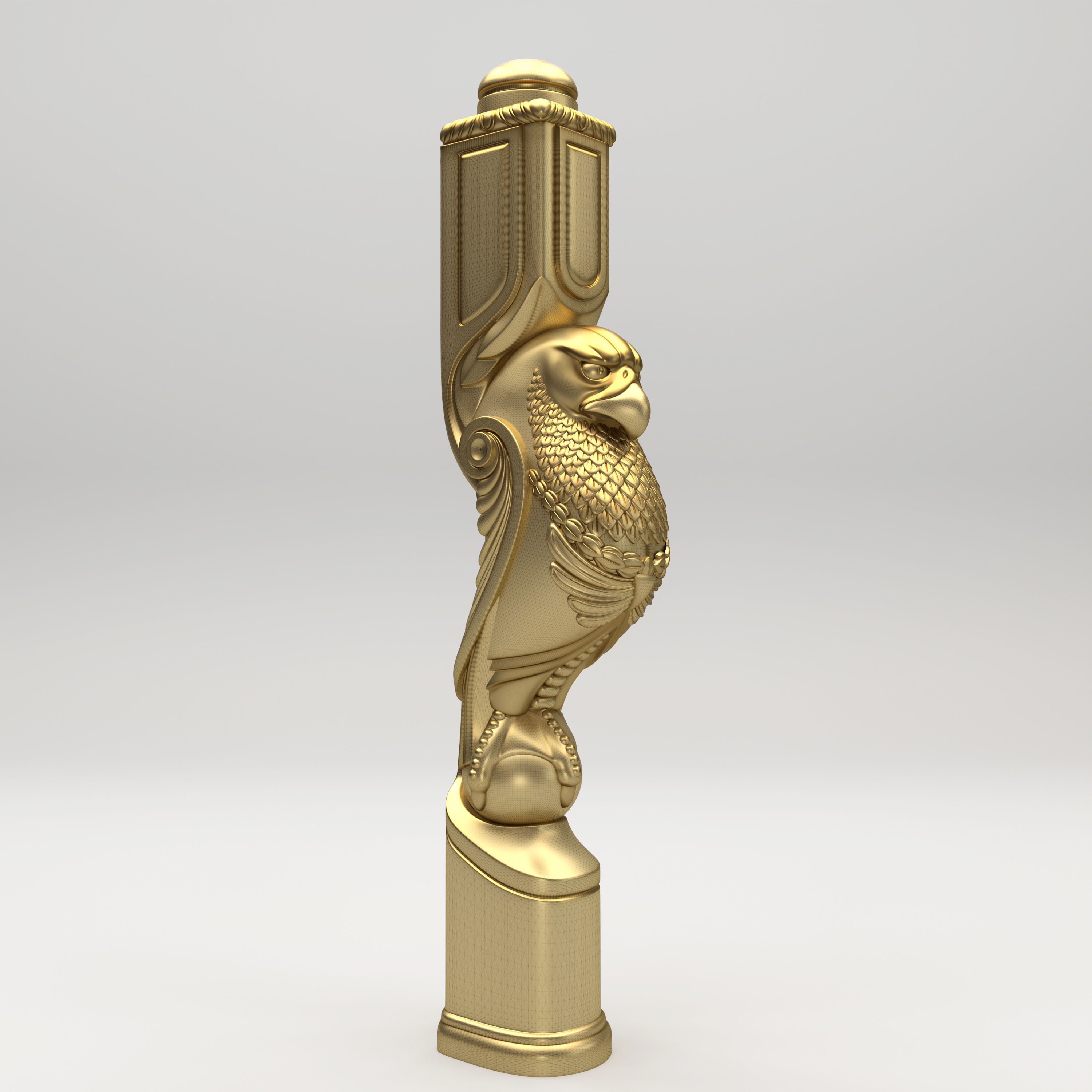 Eagle Baluster 3D model_6