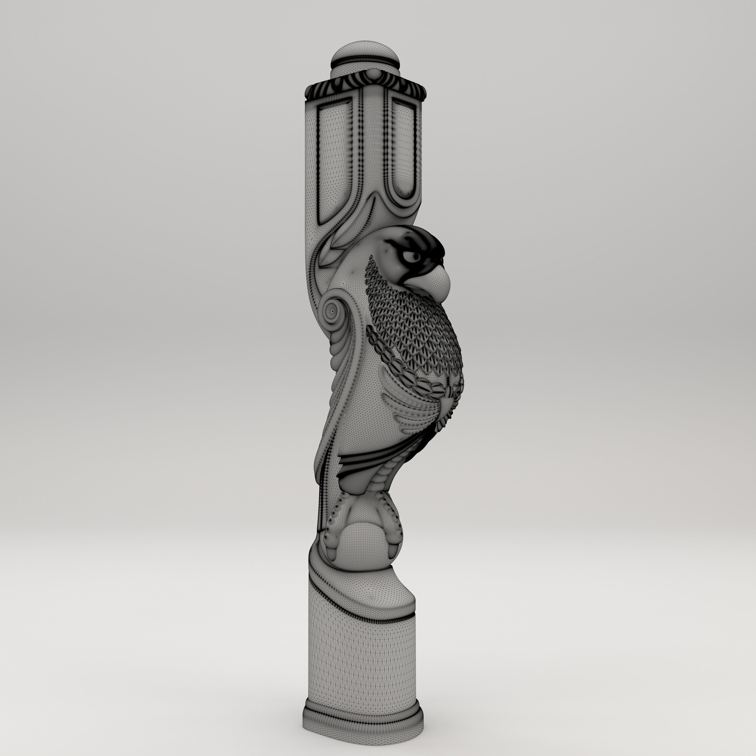 Eagle Baluster 3D model_3