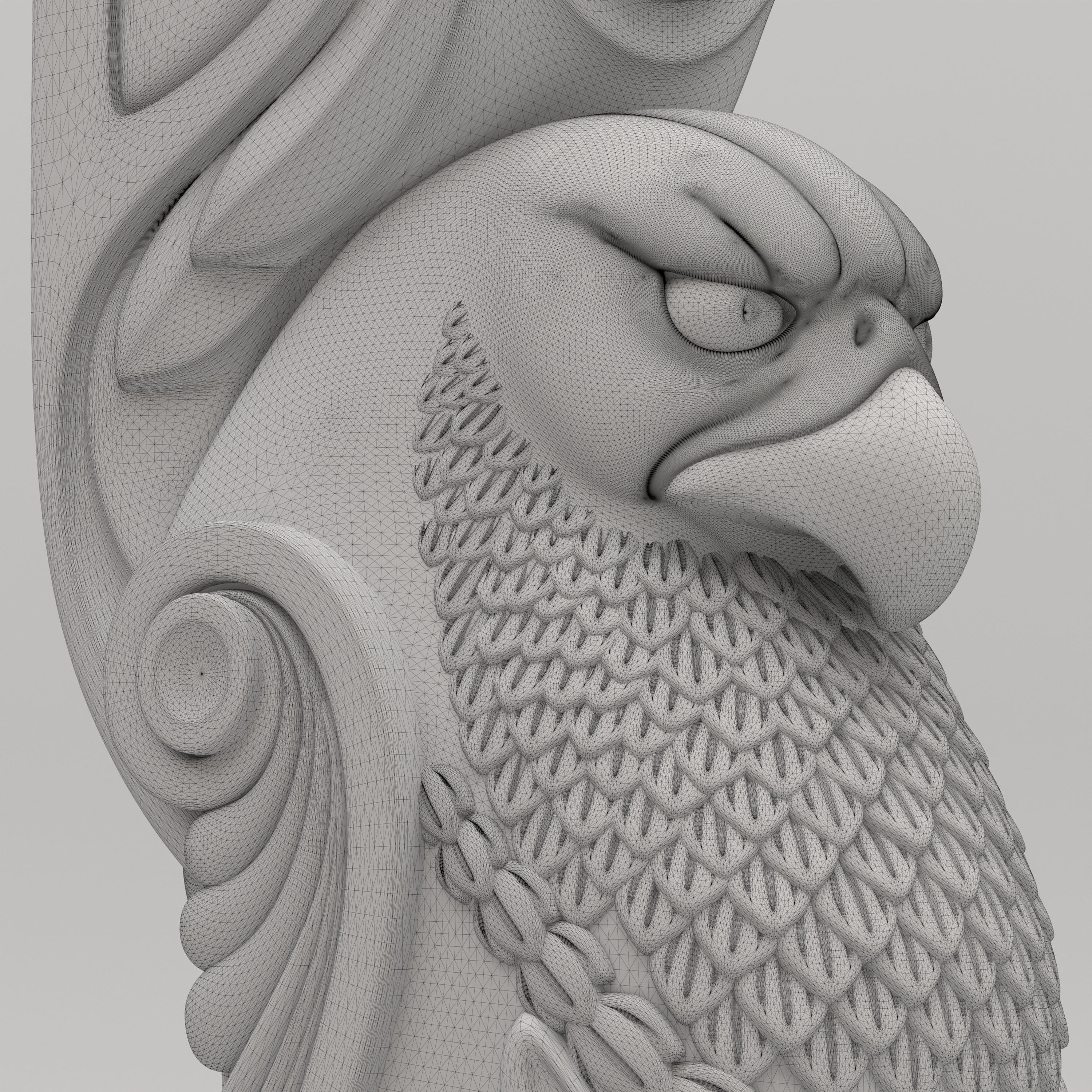 Eagle Baluster 3D model_4