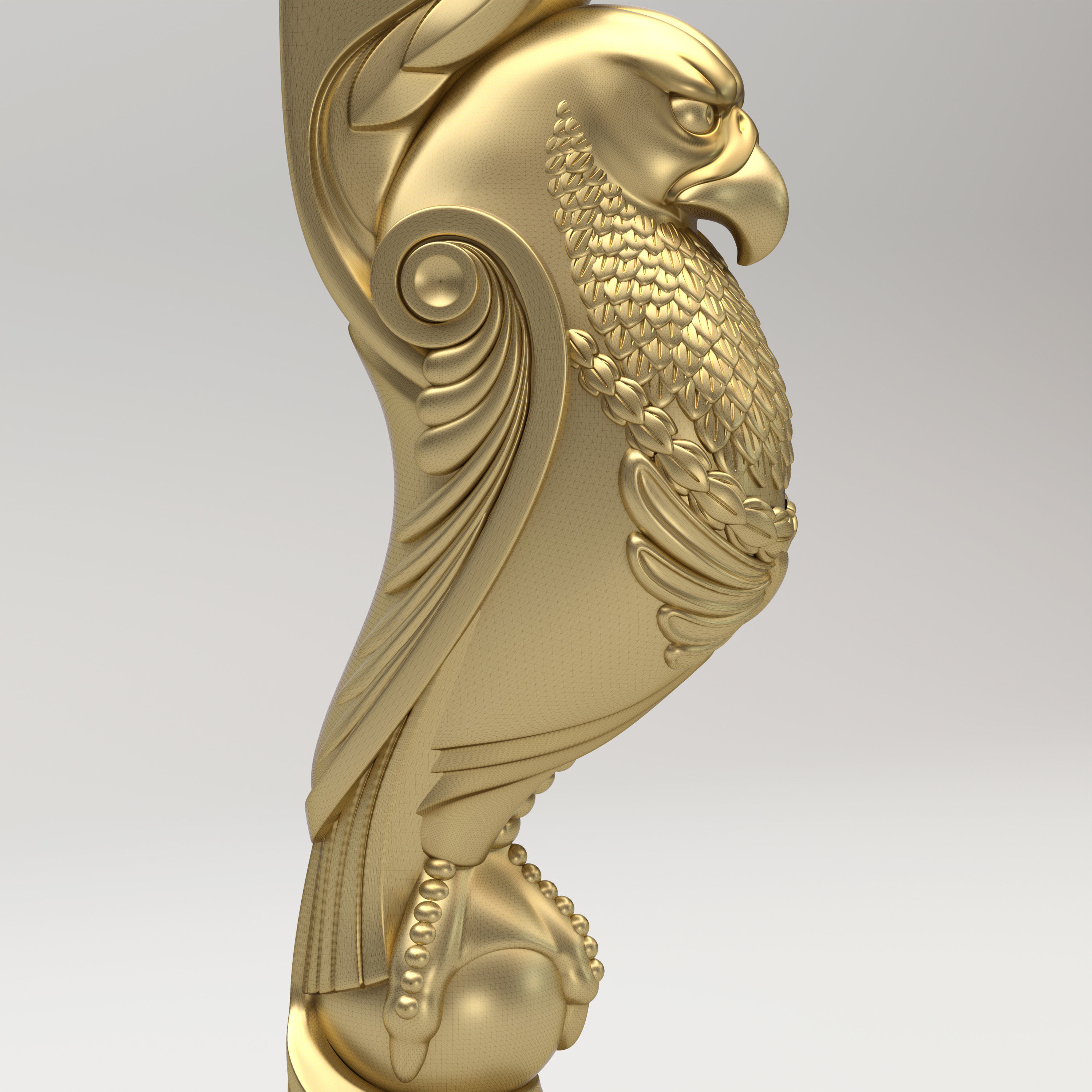 Eagle Baluster 3D model_2