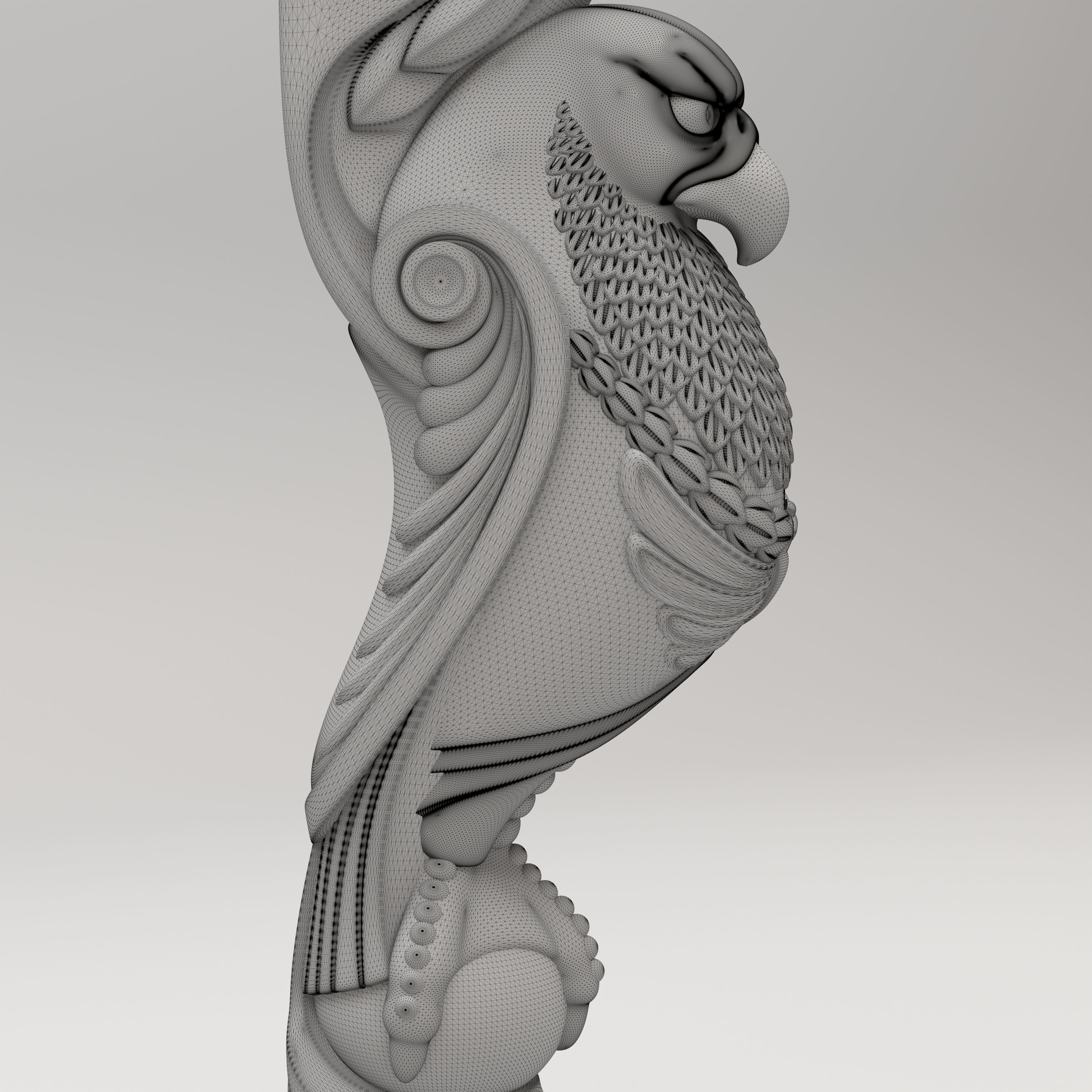 Eagle Baluster 3D model_5