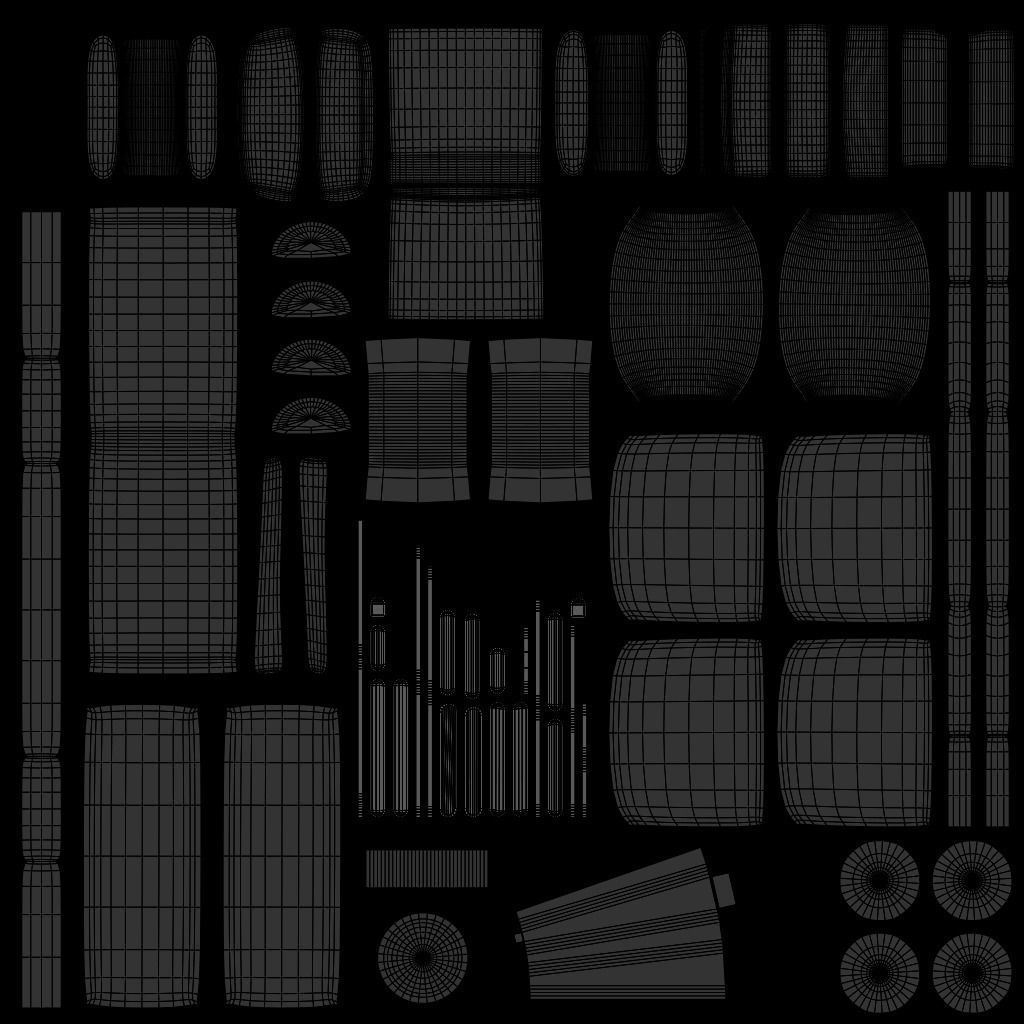 Leather Recliner Chair Low-poly 3D model_20