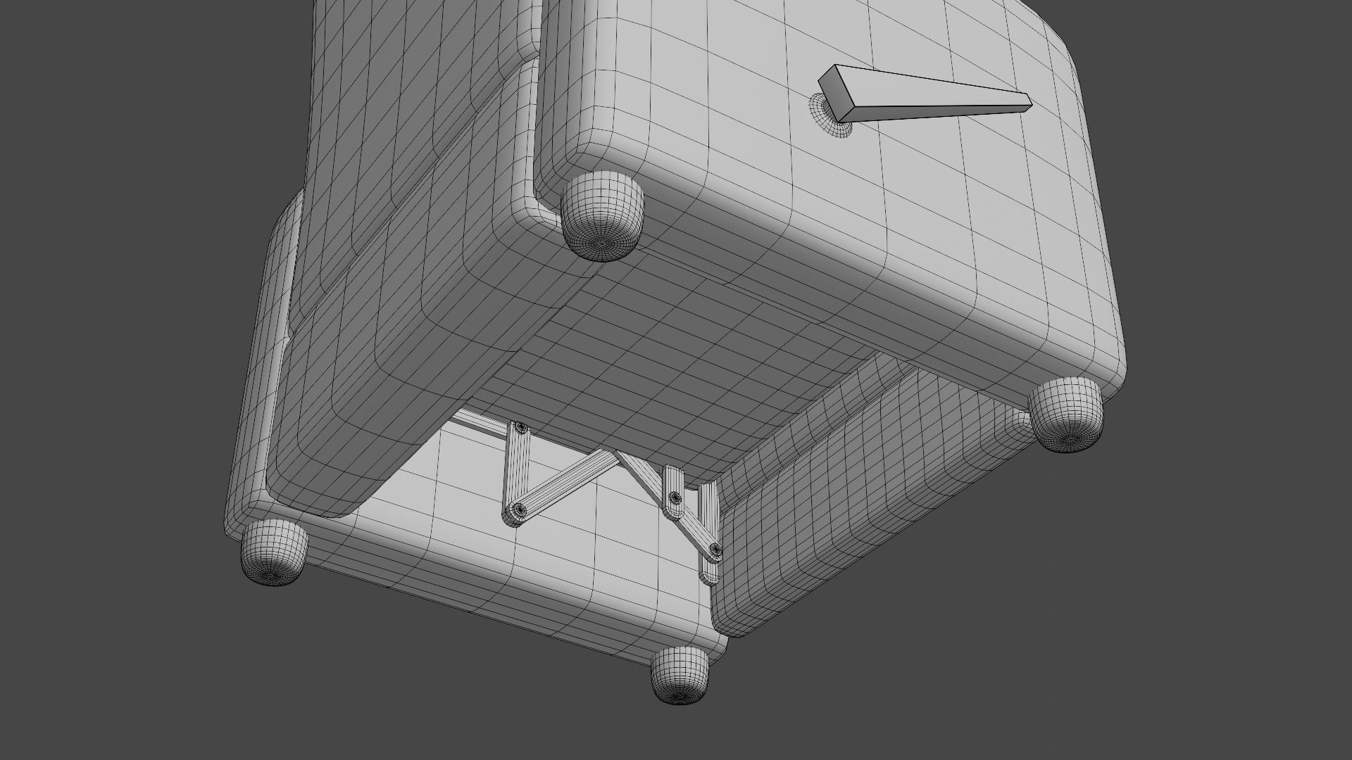 Leather Recliner Chair Low-poly 3D model_19