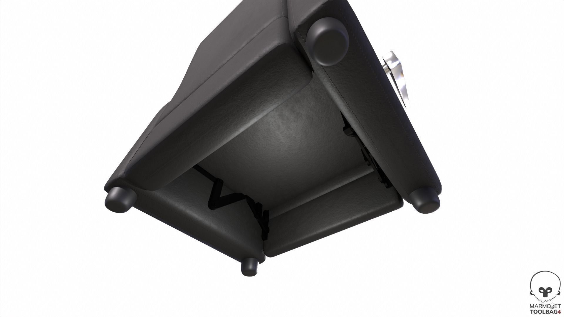 Leather Recliner Chair Low-poly 3D model_10