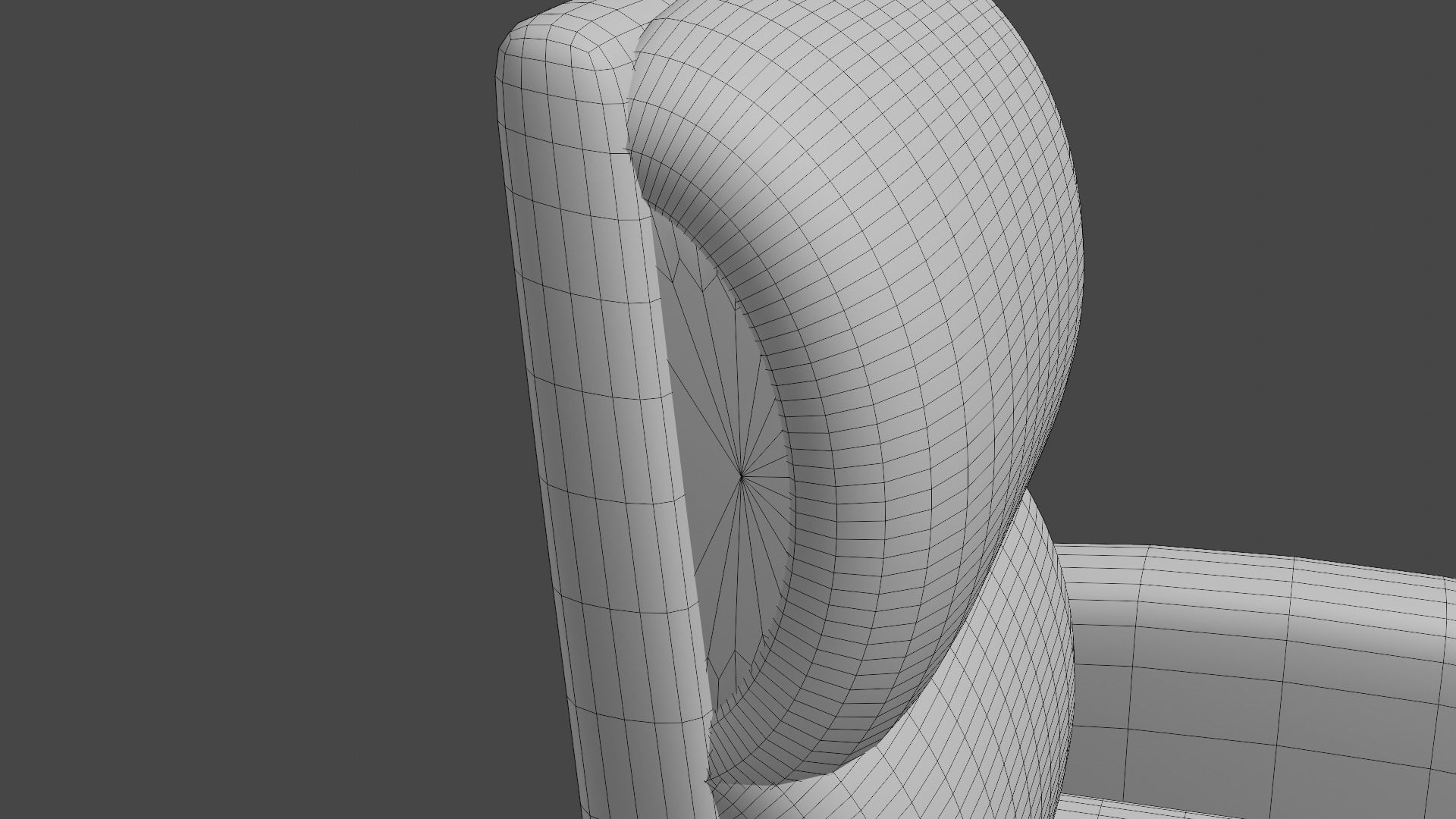 Leather Recliner Chair Low-poly 3D model_14