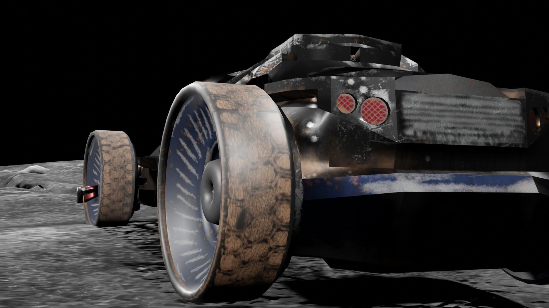 Substance Futuristic Post Apocalyptic Car Low-poly 3D model_2