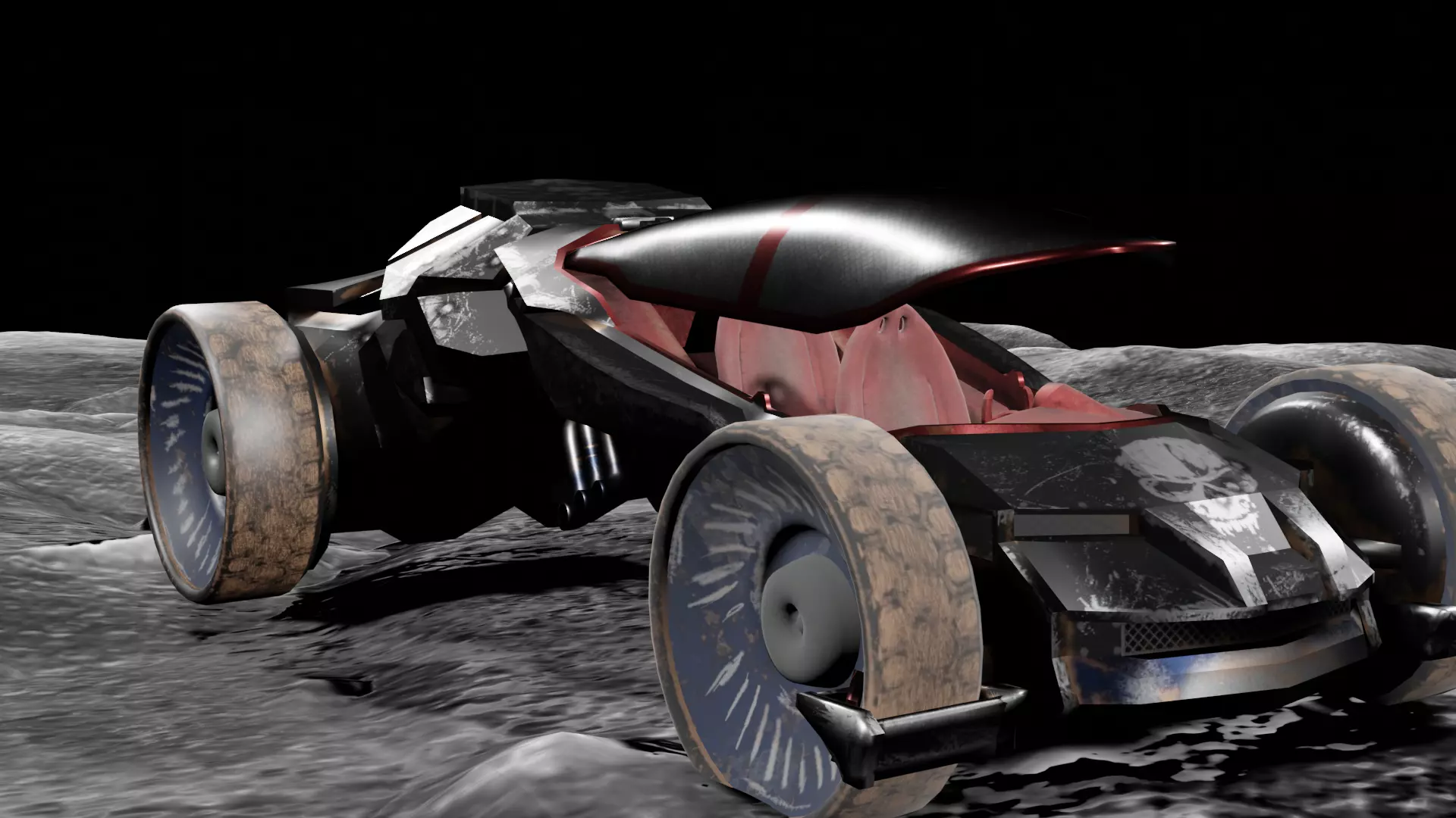 Substance Futuristic Post Apocalyptic Car Low-poly 3D model_0