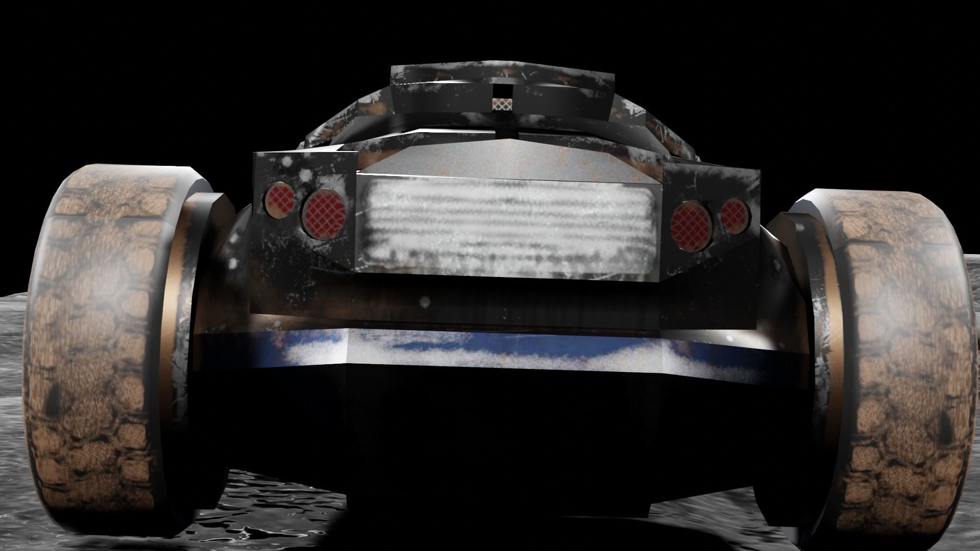 Substance Futuristic Post Apocalyptic Car Low-poly 3D model_3