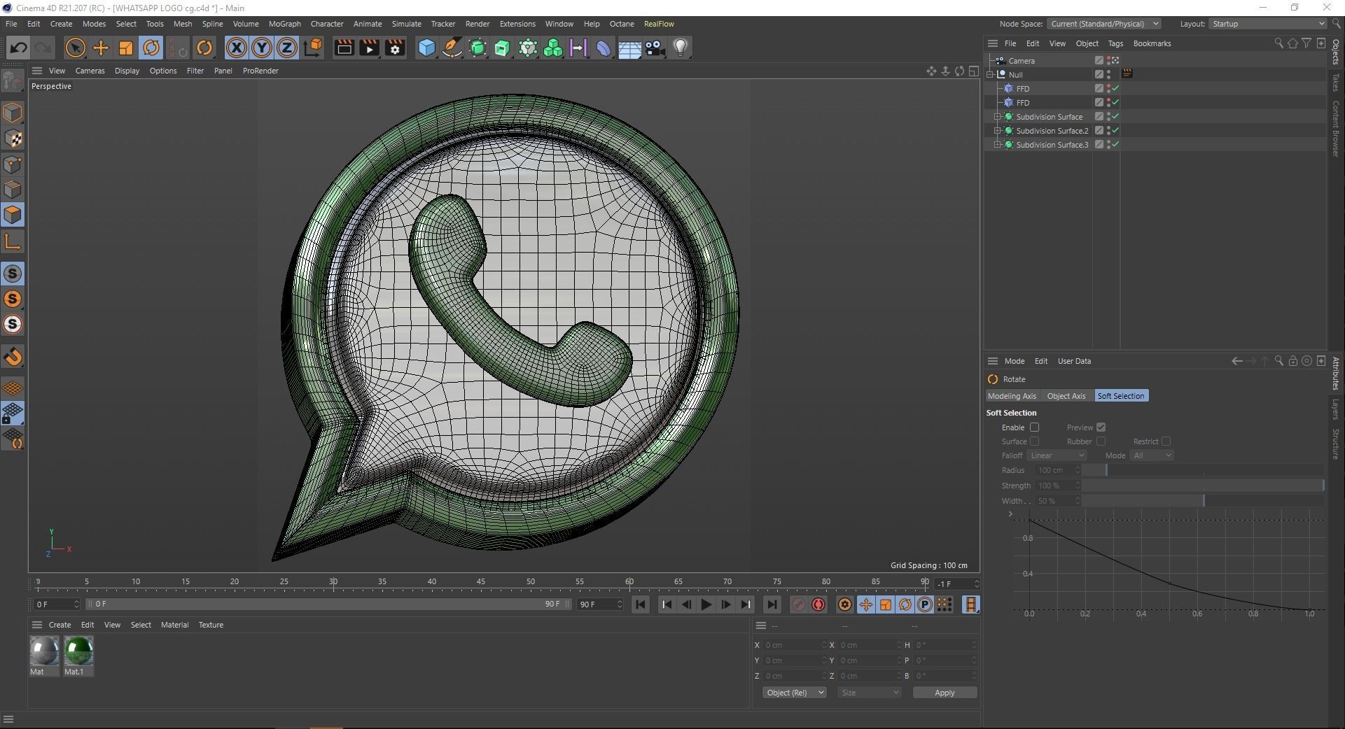 WhatsApp Logo 3D 3D model_2