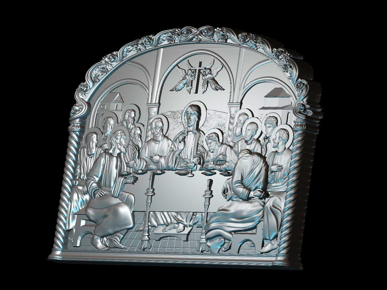 The Last Supper 3d model for cnc machines and 3d printers 3D print model_2