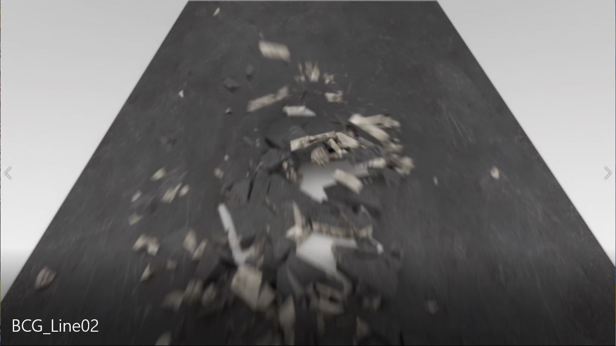 Bomb Crack Ground Line 02 Low-poly 3D model_4