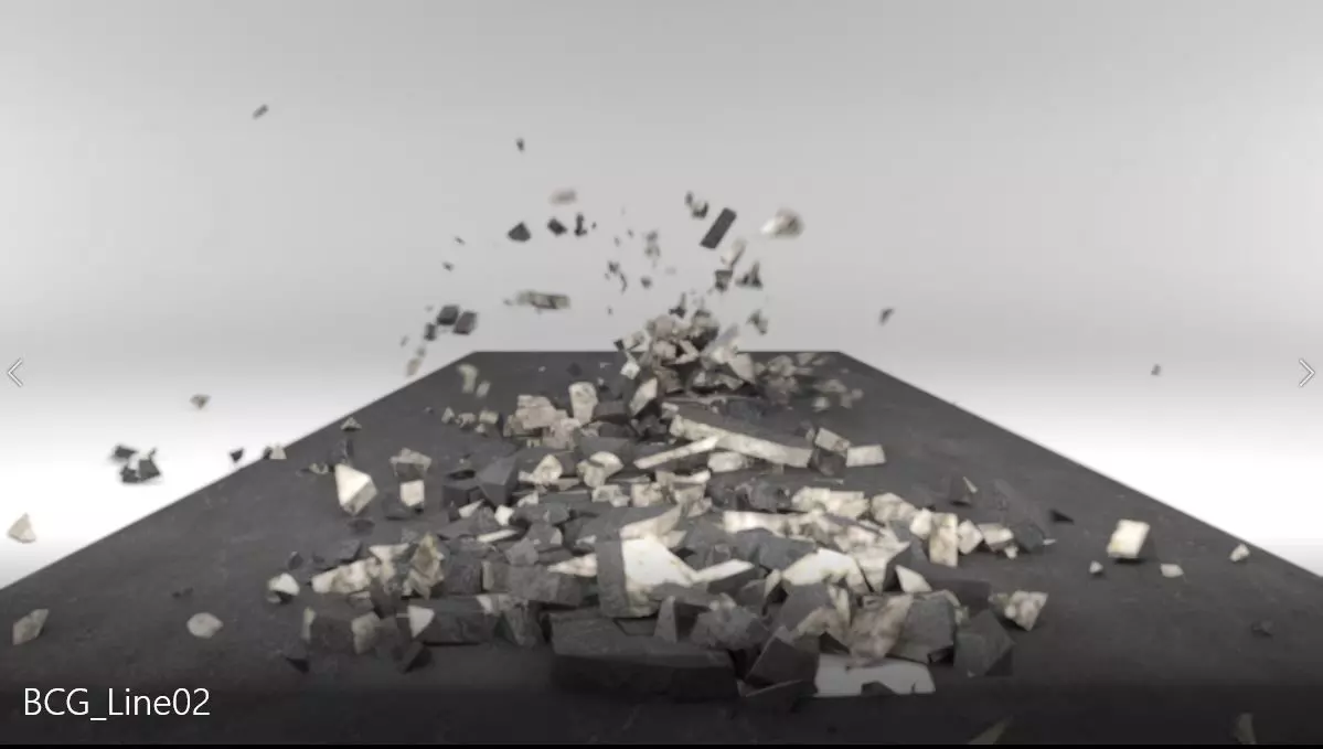 Bomb Crack Ground Line 02 Low-poly 3D model_0