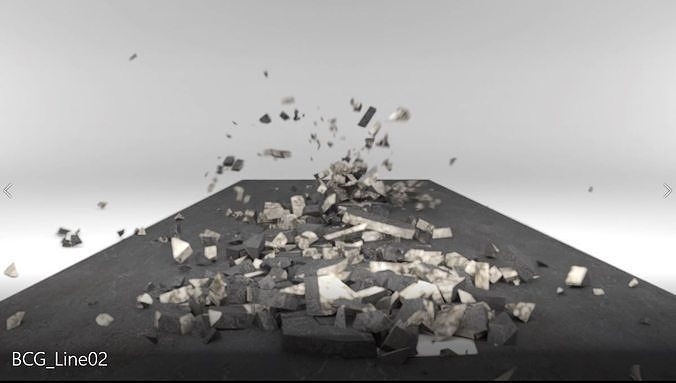 Bomb Crack Ground Line 02 Low-poly 3D model