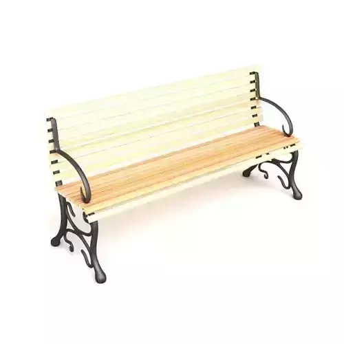 Wooden Park Bench