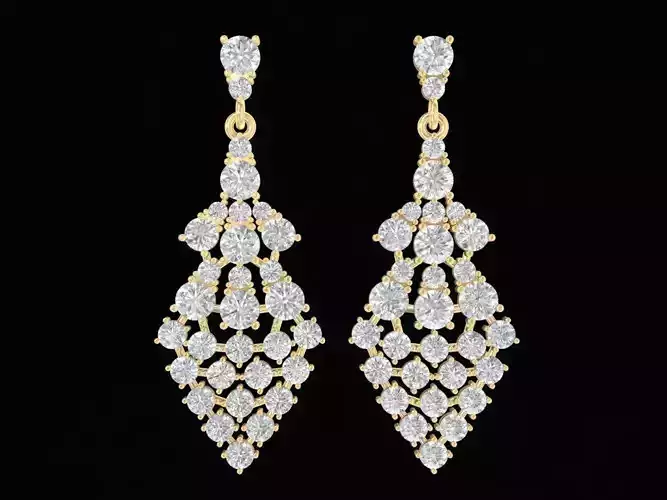Luxury Long Diamond Chandelier Earrings for Women  928