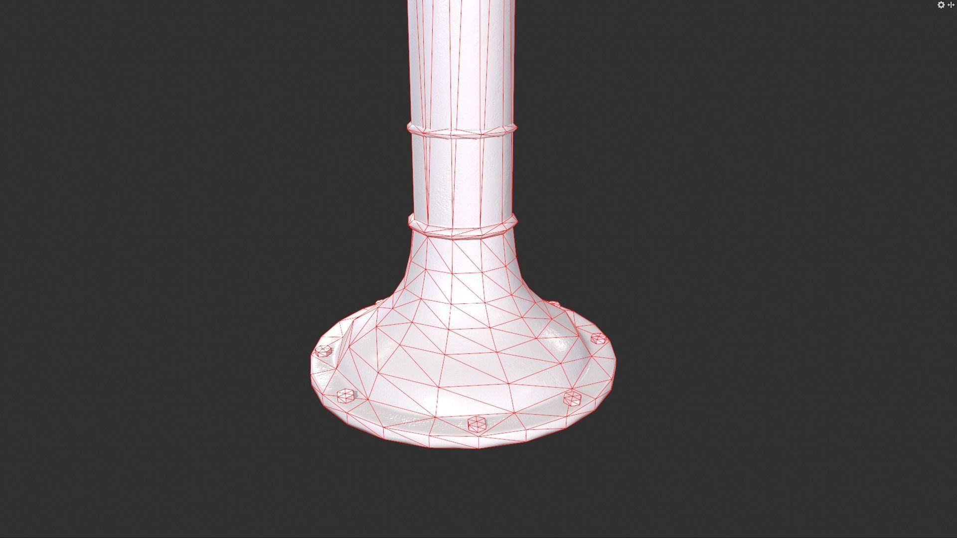 Hand Water Pump Low-poly 3D model_14