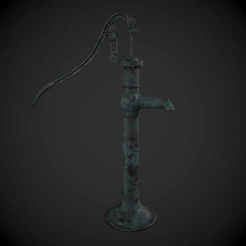Hand Water Pump Low-poly 3D model
